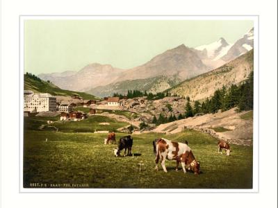 Saas Fee a landscape Valais Alps of Switzerland
